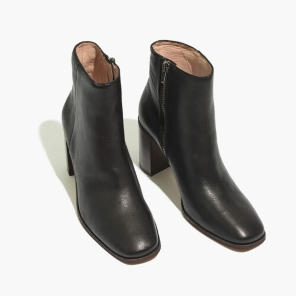 Madewell Women Greer MA534 Ankle Leather Heels Boots shoes sz 7.5